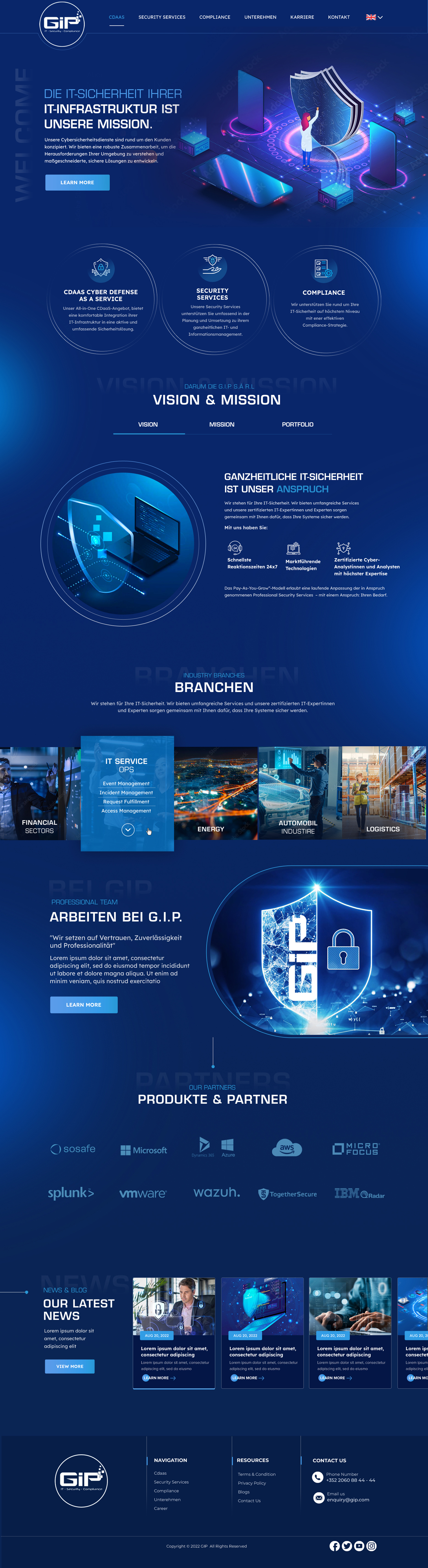 Web-Design von Blue Sparrow für G.I.P. S.à r.L. | Design #29245910