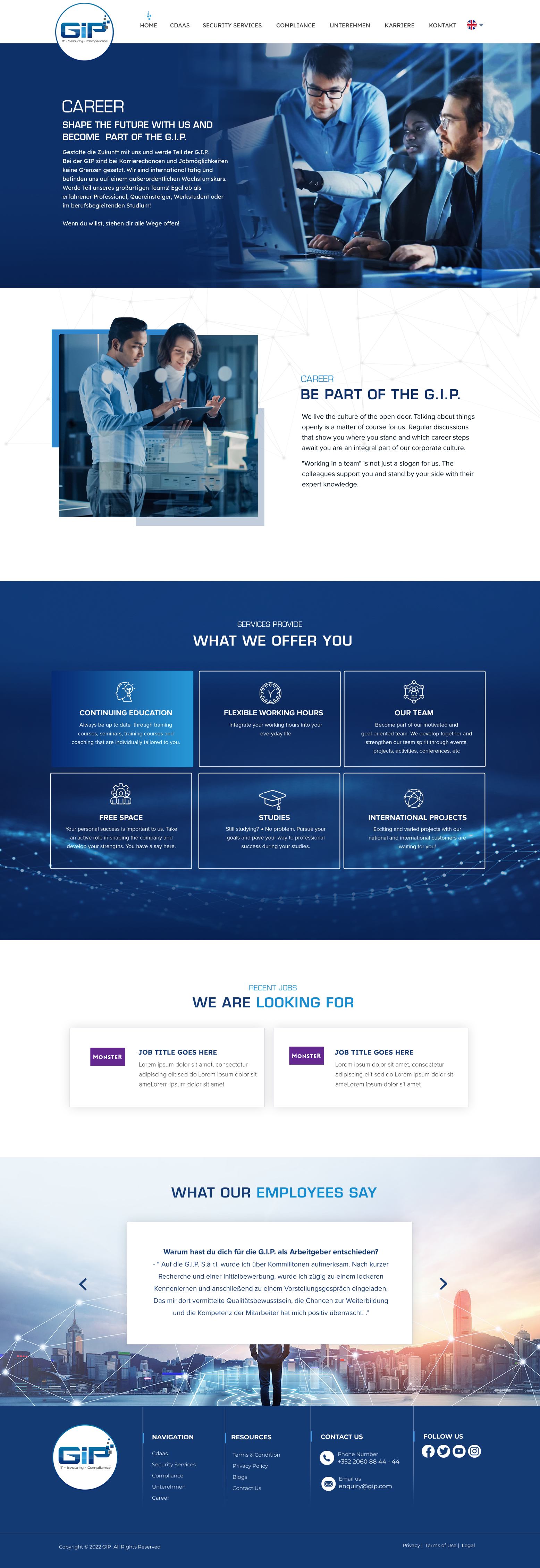 Web Design by Blue Sparrow for G.I.P. S.à r.L. | Design #29445153