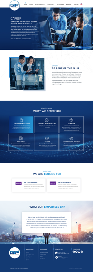 Web Design by Blue Sparrow for G.I.P. S.à r.L. | Design: #29445153