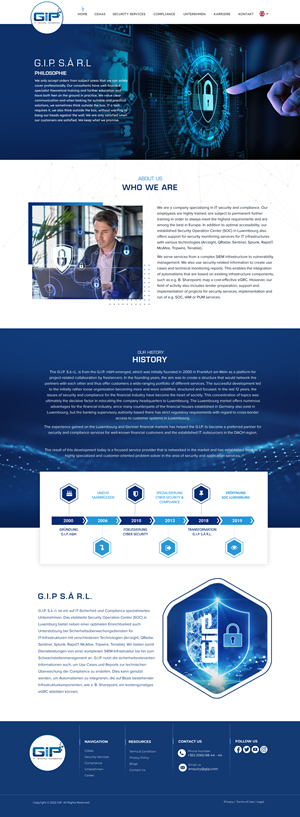 Web Design by Blue Sparrow for G.I.P. S.à r.L. | Design: #29445154