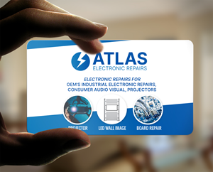Business Card Design by chandrayaan.creative for Atlas Electronics, Inc  | Design: #29230290