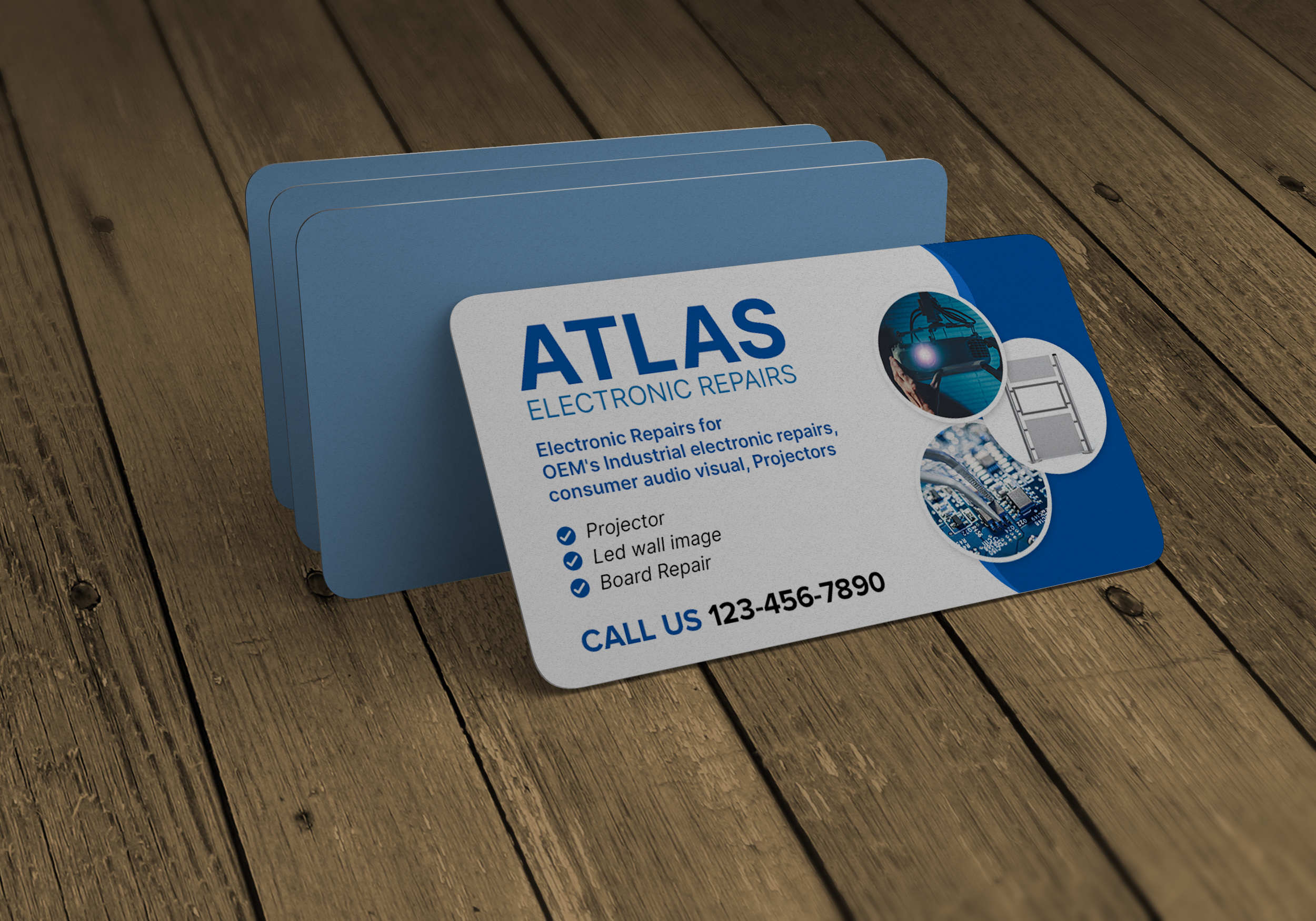 Diseño de Tarjeta de Presentación por chandrayaan.creative para Atlas Electronics, Inc  | Diseño #29231303