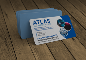 Business Card Design by chandrayaan.creative for Atlas Electronics, Inc  | Design: #29235959
