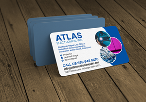 Business Card Design by chandrayaan.creative for Atlas Electronics, Inc  | Design: #29254641