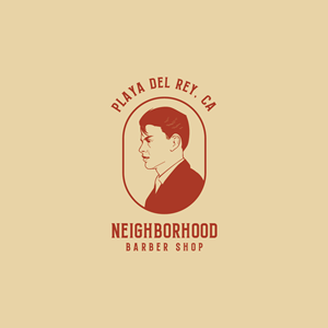 NEIGHBORHOOD BARBER SHOP (company name) PLAYA DEL REY, CA (location) | Logo-Design von Jerwin Intac