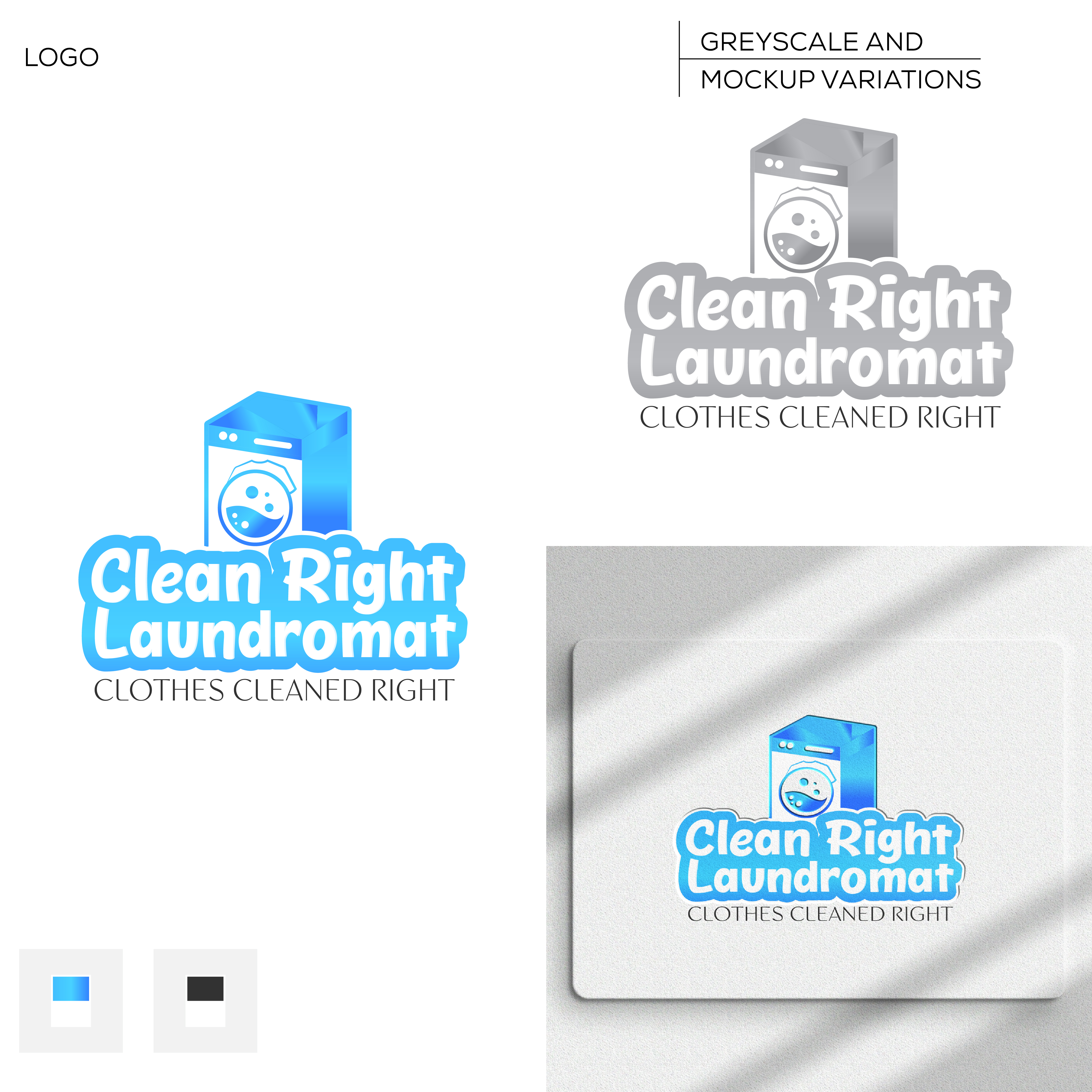 Diseño de Logo por sdesign616 para Clean Right Laundromat | Diseño #29240450