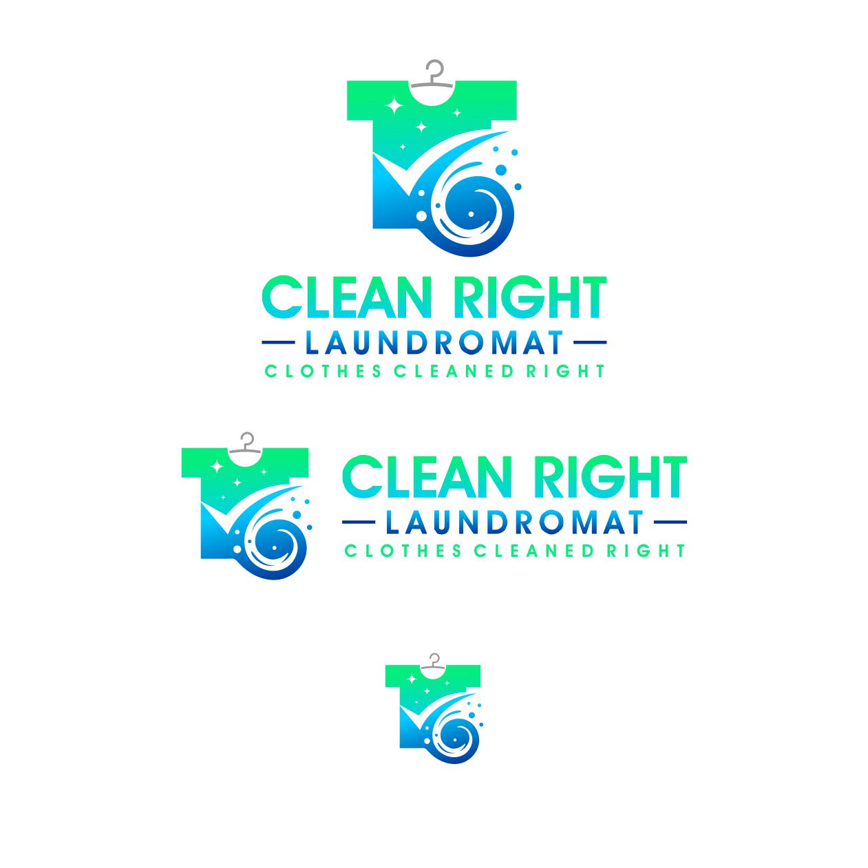 Logo Design by Rough Art for Clean Right Laundromat | Design #29229699