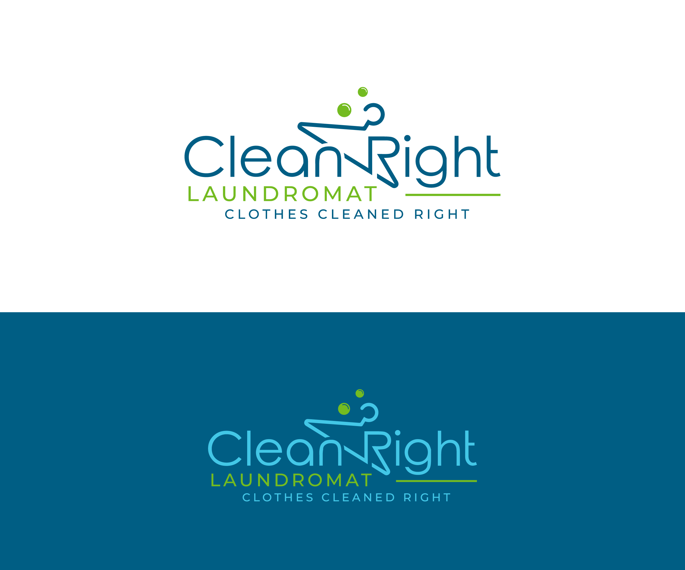 Logo Design by ecorokerz for Clean Right Laundromat | Design #29231141
