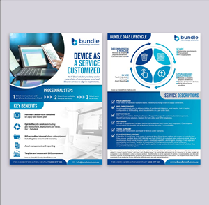 Laptop Desktop Device as a Service Flyer | Flyer-Design von DA.