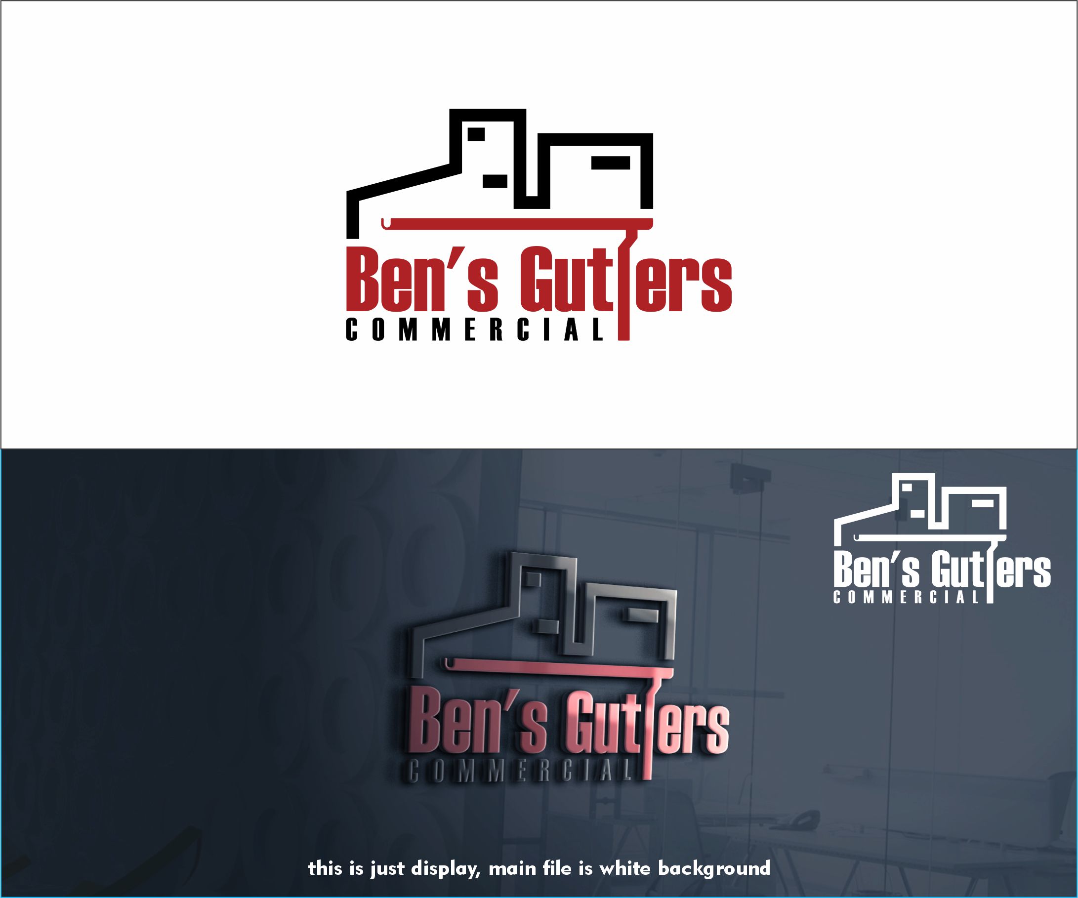 Logo Design by alkaline for Bens Gutters Commercial | Design #29232603