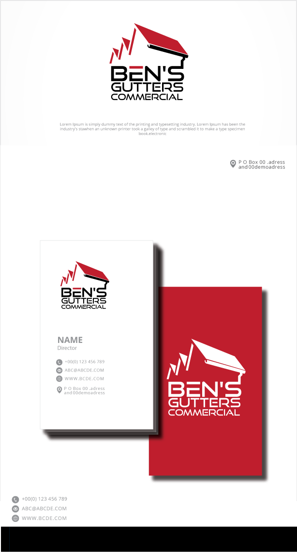 Logo-Design von graphicevolution für Bens Gutters Commercial | Design #29231805