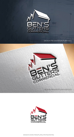 Logo-Design von graphicevolution für Bens Gutters Commercial | Design: #29231807