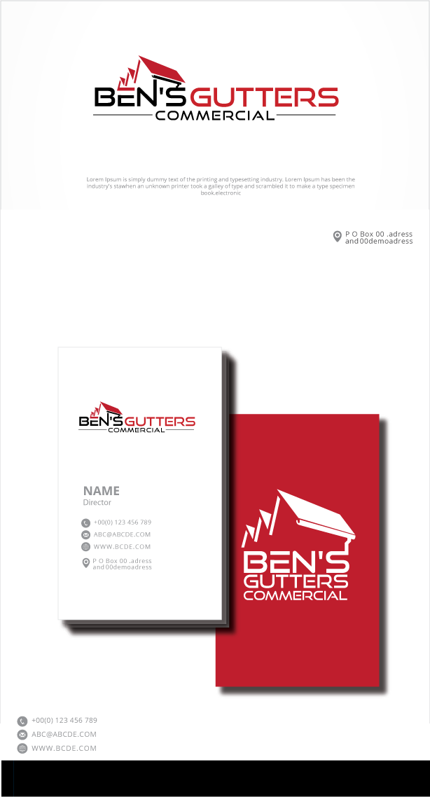 Logo-Design von graphicevolution für Bens Gutters Commercial | Design #29232136