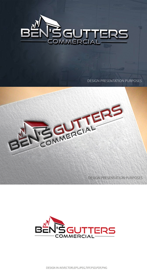 Logo Design by graphicevolution for Bens Gutters Commercial | Design: #29232137