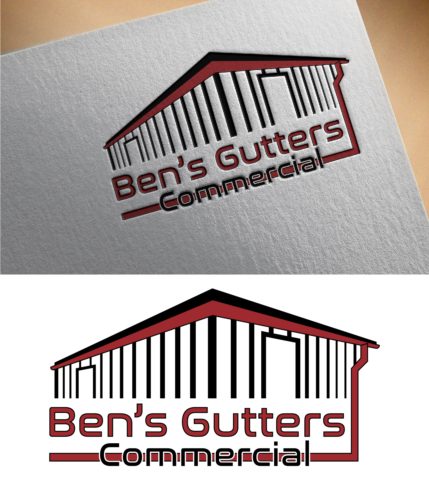 Logo Design by vidarshana 2 for Bens Gutters Commercial | Design #29269486