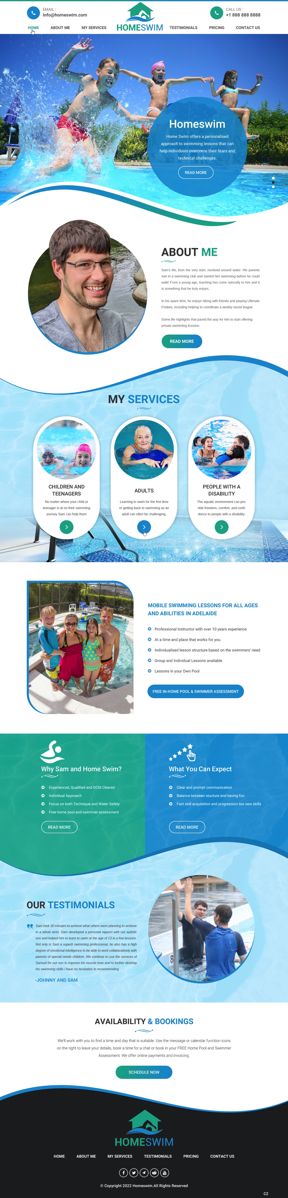 Web Design by pb for All Abilities Swim School | Design #29239464