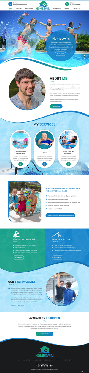 Web Design by pb for All Abilities Swim School | Design: #29239464