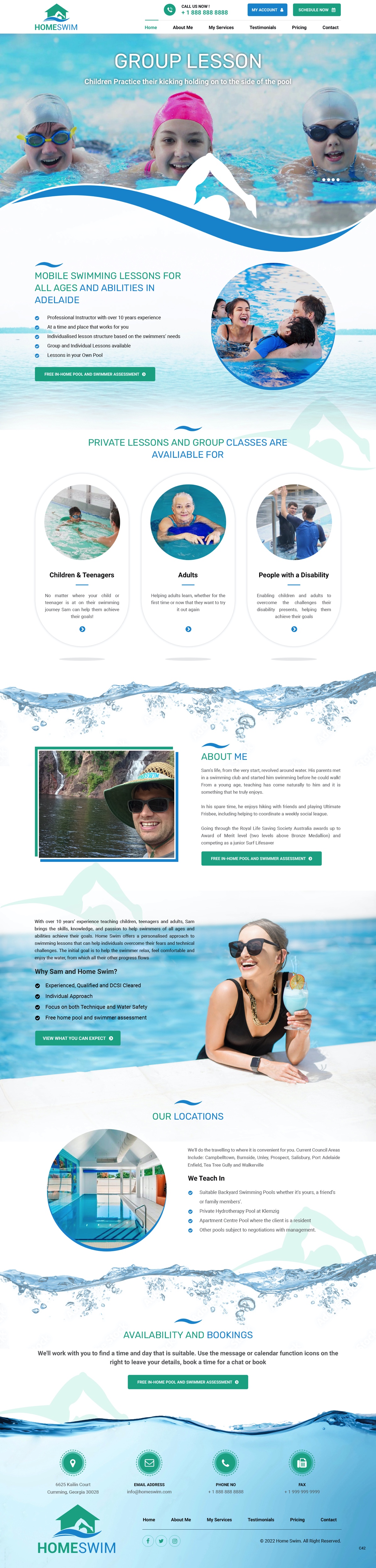 Web Design by pb for All Abilities Swim School | Design #29239465