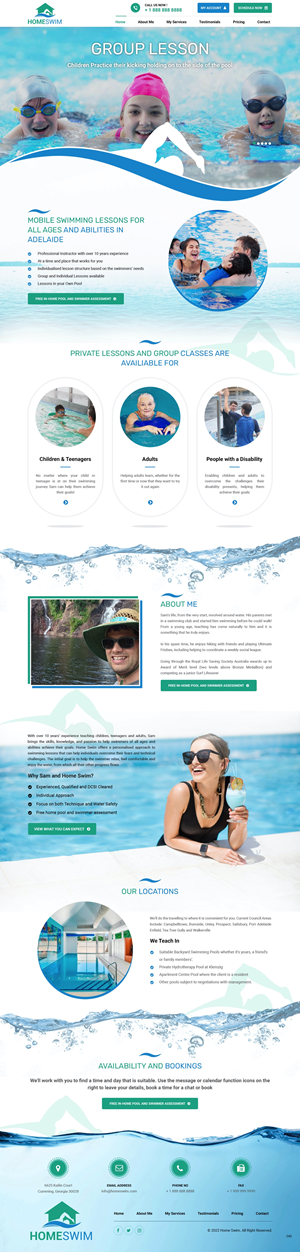 Web Design by pb for All Abilities Swim School | Design: #29239465