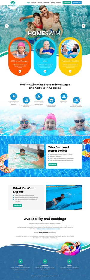 Web Design by pb for All Abilities Swim School | Design: #29239468