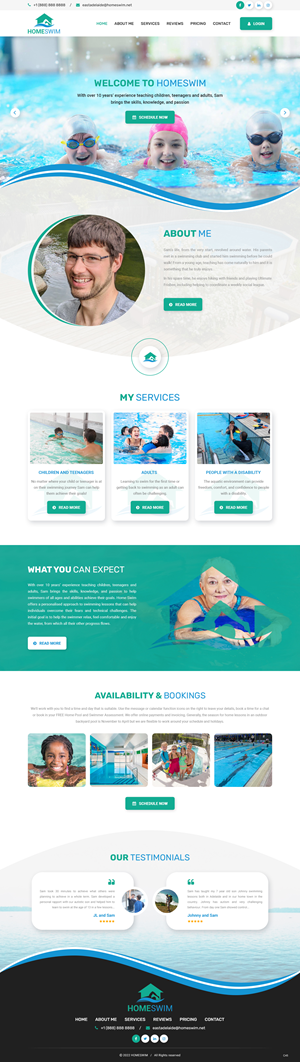 Web Design by pb for All Abilities Swim School | Design: #29239476