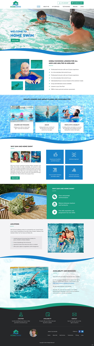Web Design by pb for All Abilities Swim School | Design: #29239482