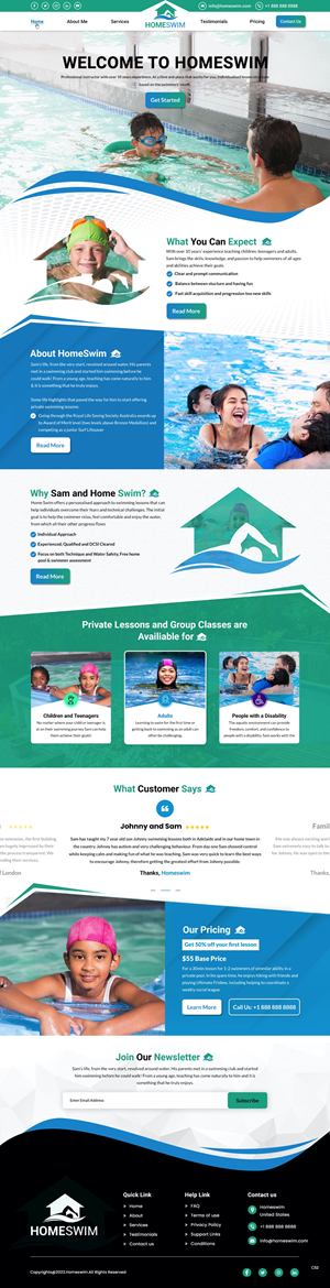 Web Design by pb for All Abilities Swim School | Design: #29239483
