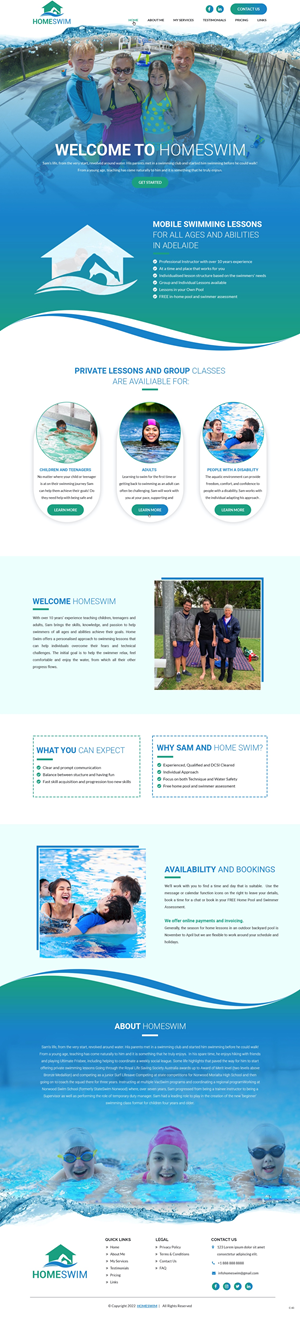 Diseño Web por pb para All Abilities Swim School | Diseño: #29278544