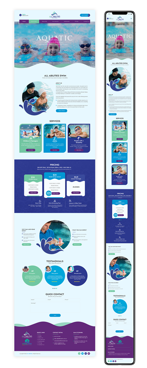 Diseño Web por bdesigner9 para All Abilities Swim School | Diseño: #29293366
