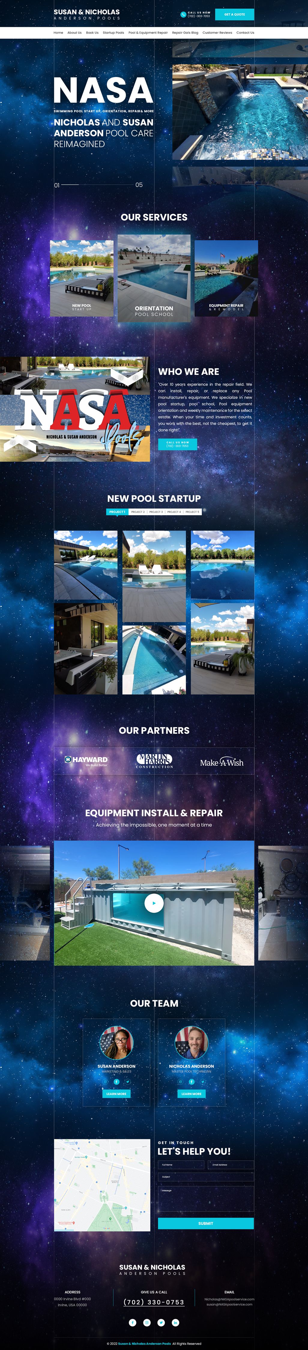 Wordpress Design by Zanek for NASA Pool Service, LLC | Design #29260402