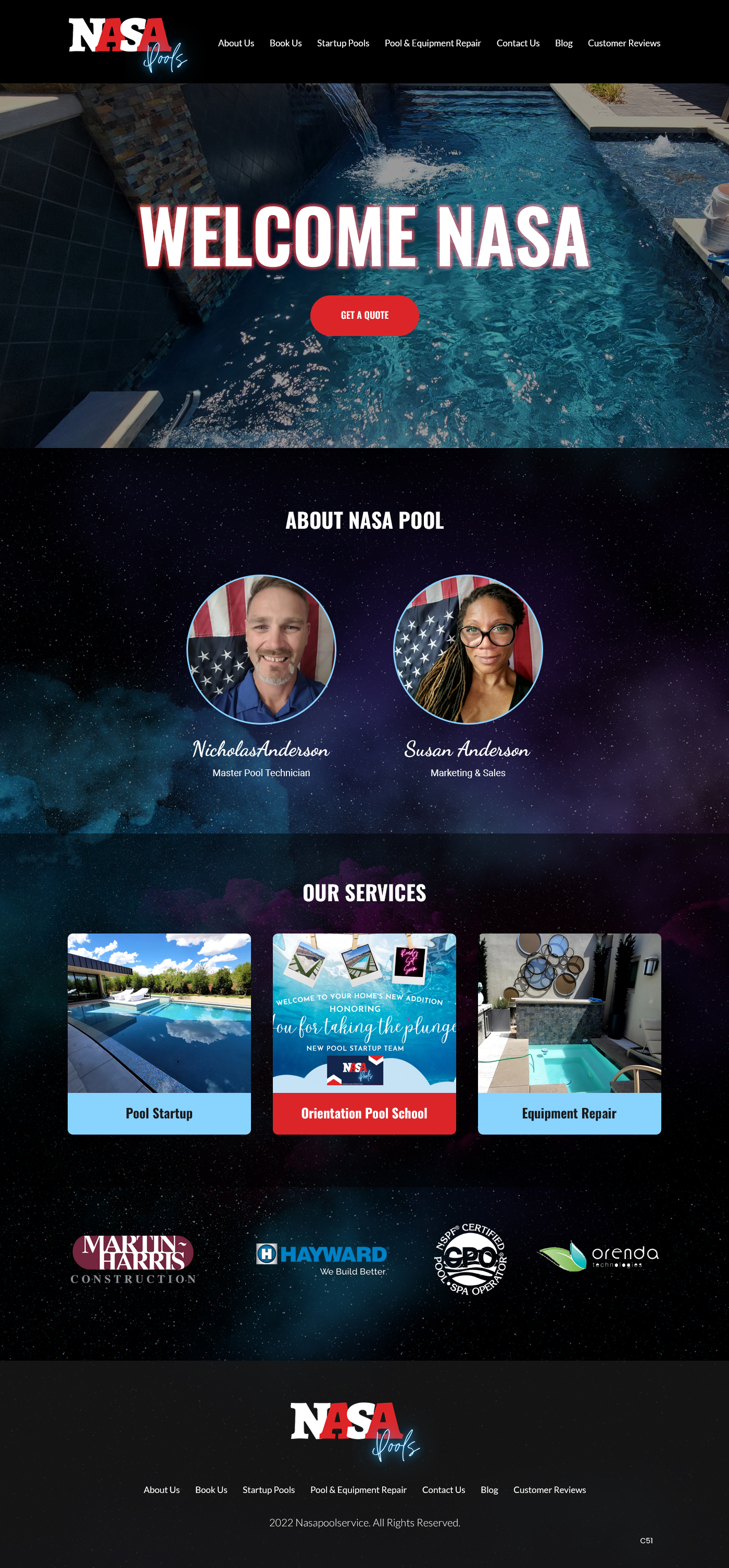 Wordpress Design by pb for NASA Pool Service, LLC | Design #29239491
