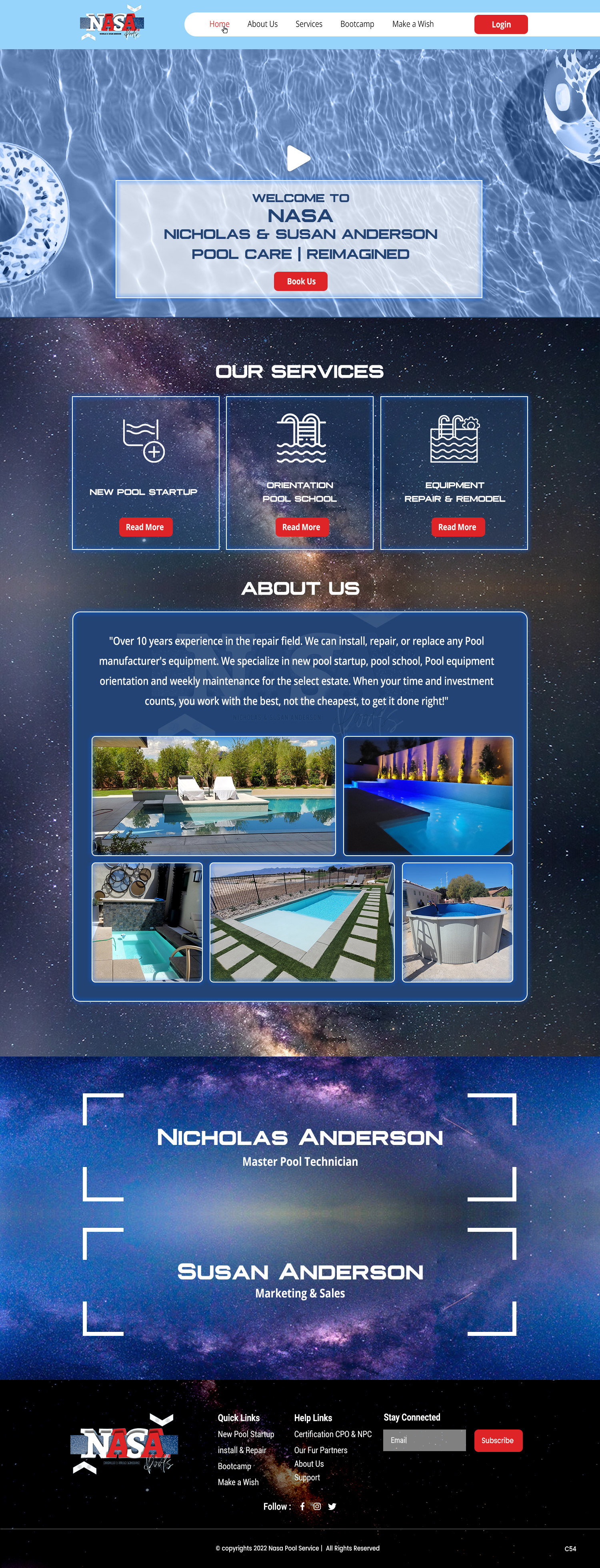 WordPress-Design von pb für NASA Pool Service, LLC | Design #29239492