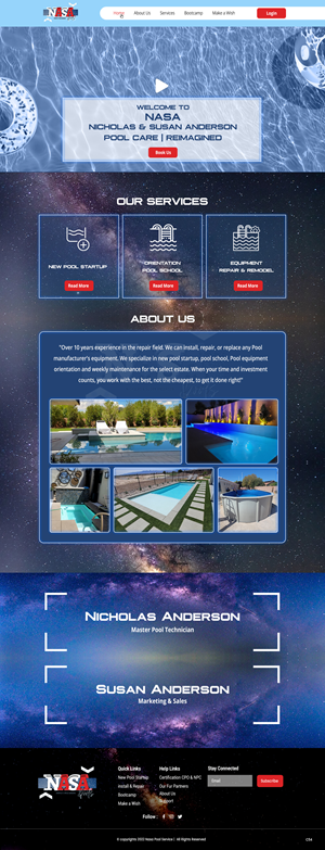 Wordpress Design by pb for NASA Pool Service, LLC | Design: #29239492