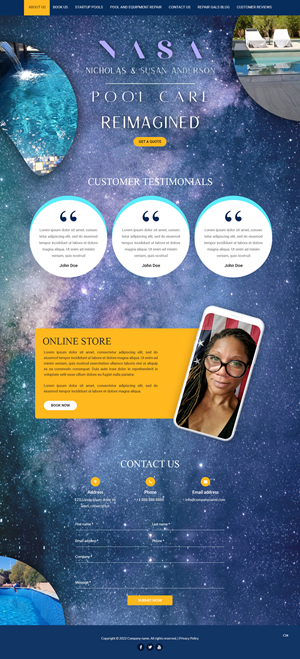 Wordpress Design by pb for NASA Pool Service, LLC | Design: #29247008