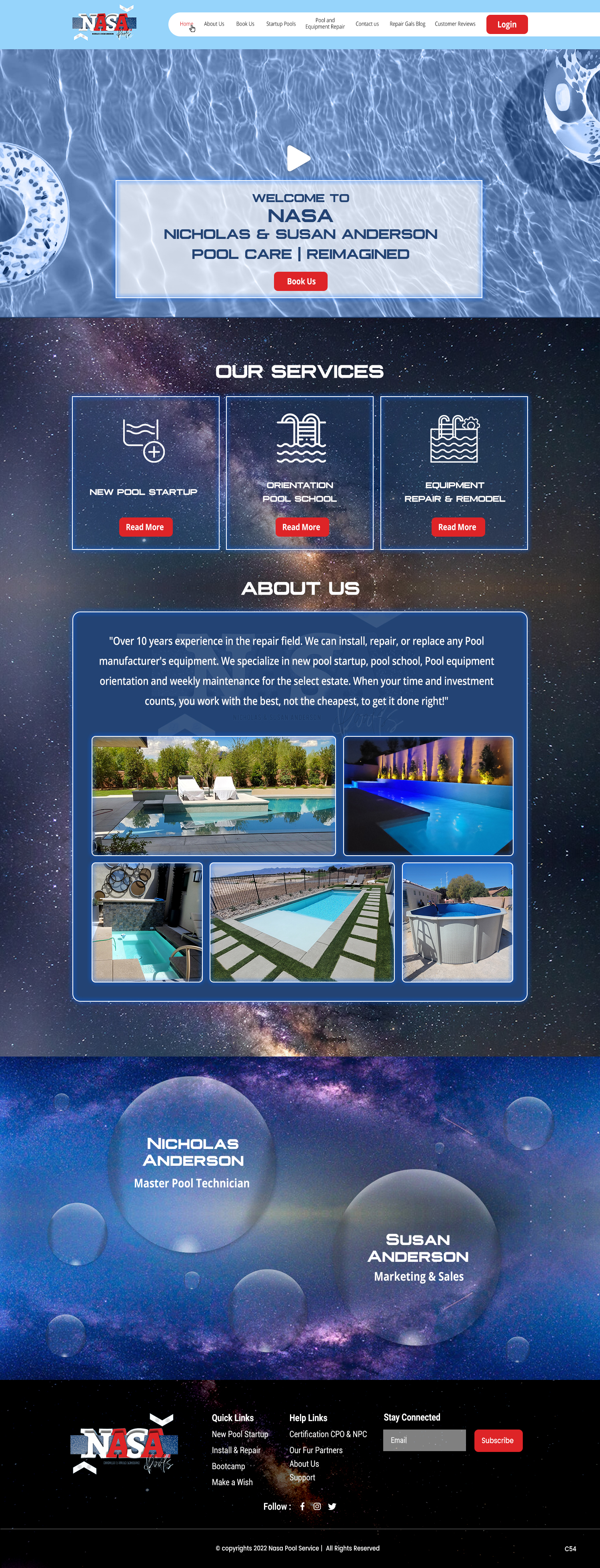Wordpress Design by pb for NASA Pool Service, LLC | Design #29247009