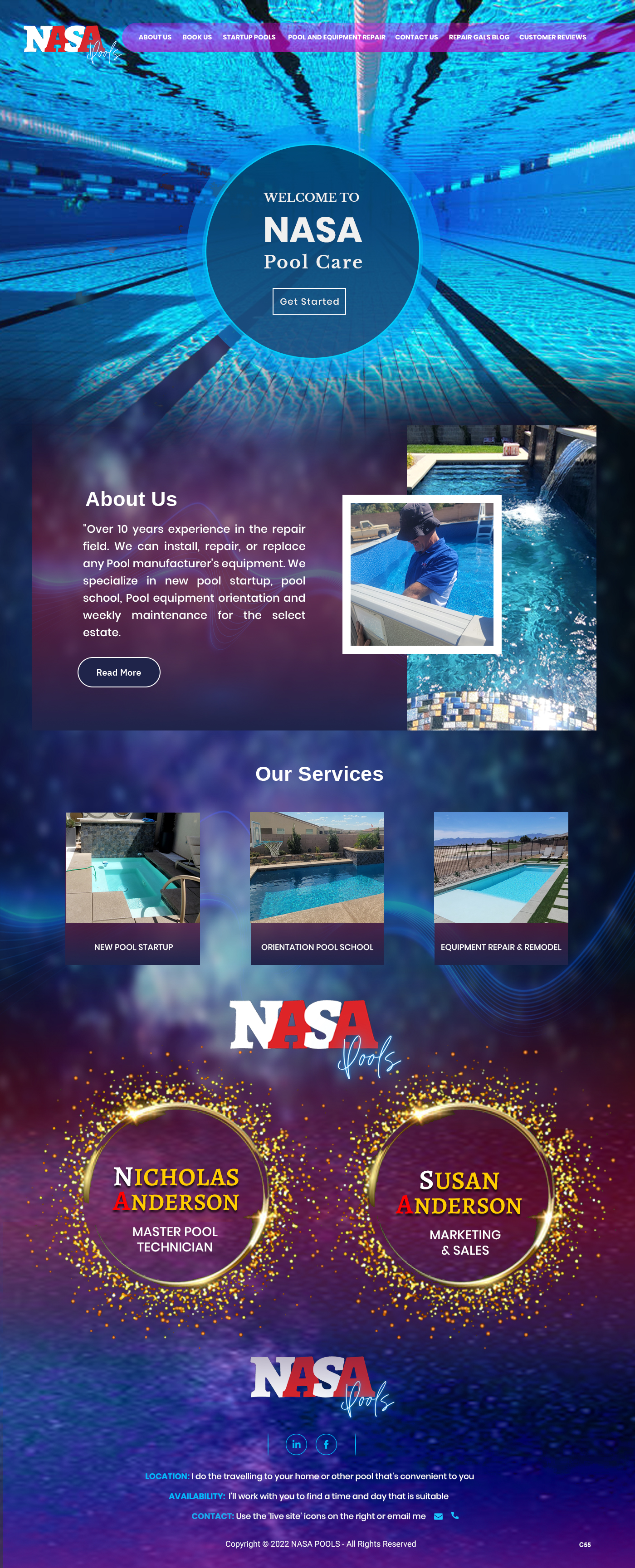 WordPress-Design von pb für NASA Pool Service, LLC | Design #29247014