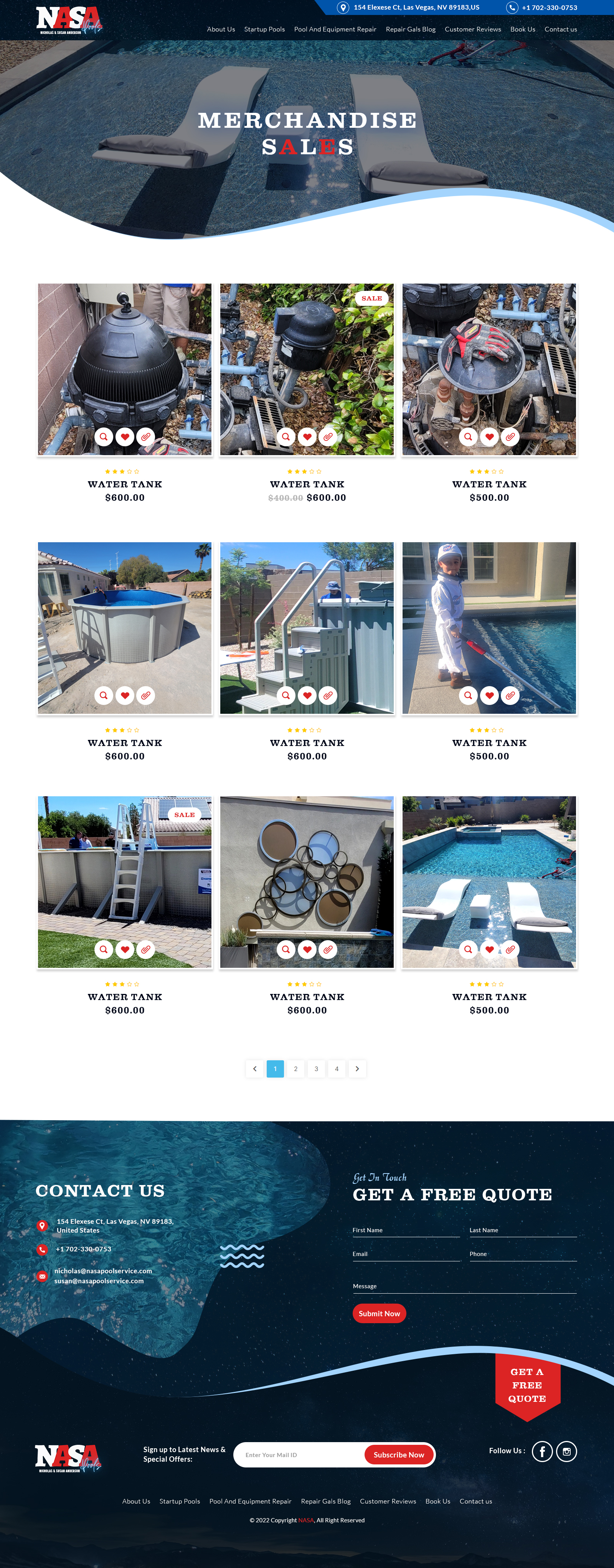 Wordpress Design by sai.designer87 for NASA Pool Service, LLC | Design #29265953