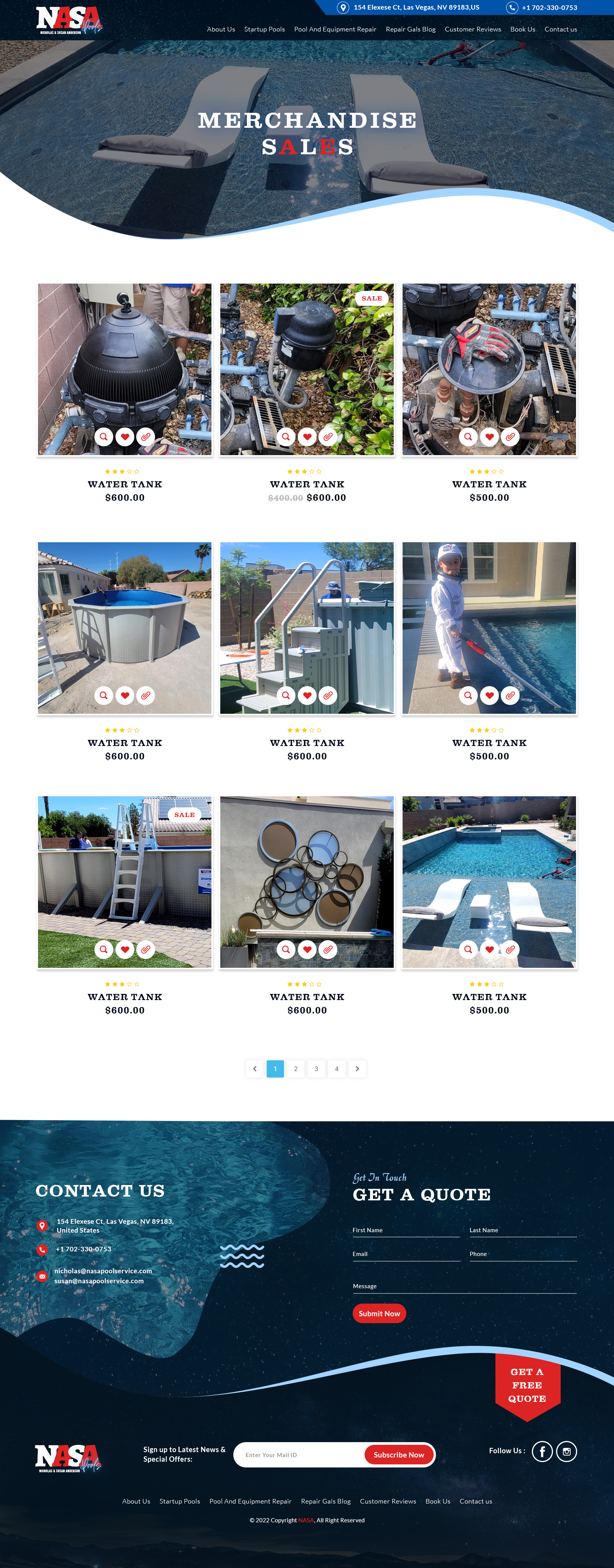 Wordpress Design by sai.designer87 for NASA Pool Service, LLC | Design #29279022