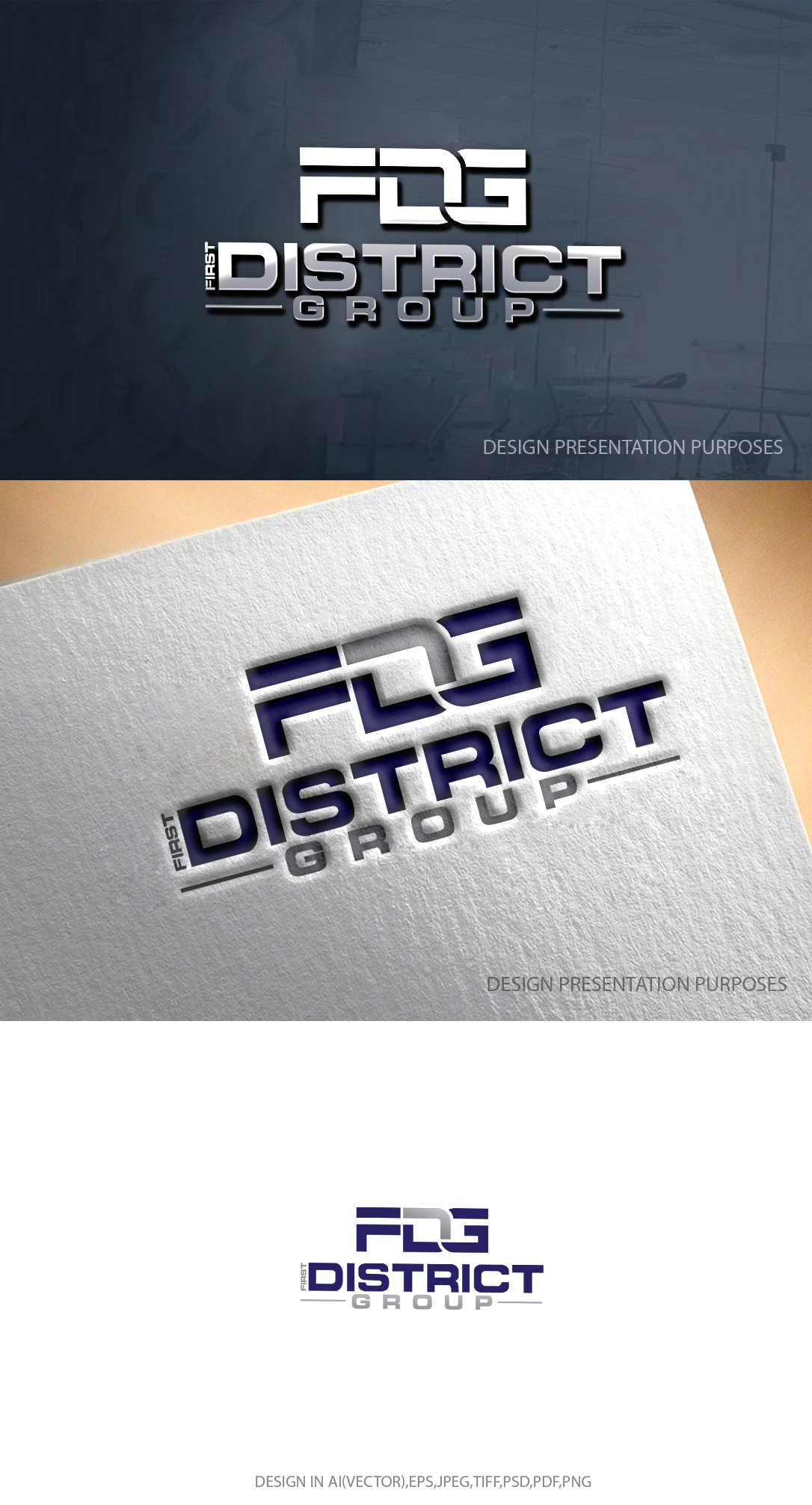Logo Design by graphicevolution for First District Group  | Design #29236693