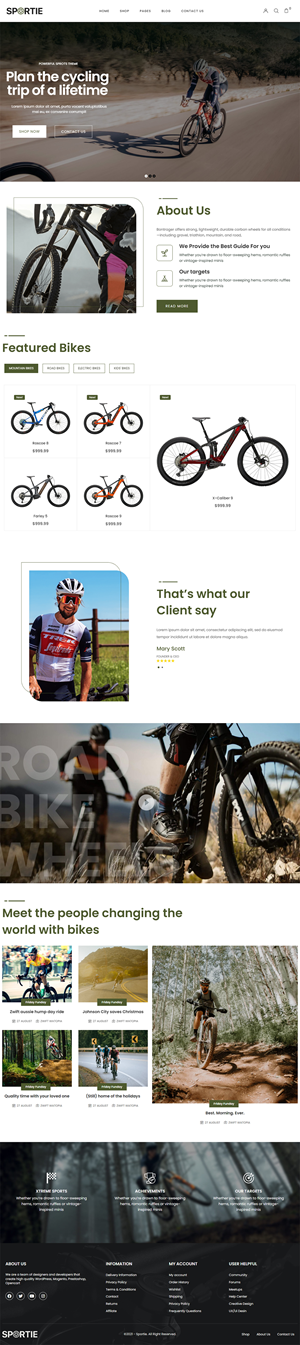 Webdesign for a Bikeshop in Innsbruck (female audience) | Web Design par M79
