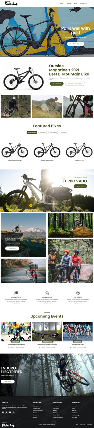 Webdesign for a Bikeshop in Innsbruck (male audience) | Web-Design von M79