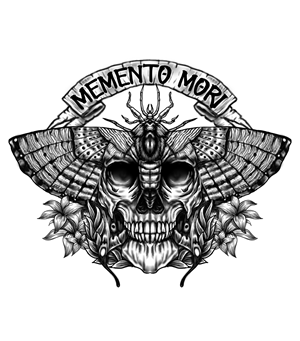 Memento Mori Tattoo - Stark Impending Ancient Death - New Dynamic Life Energy FUSION | Design de Tatouage par D'Mono