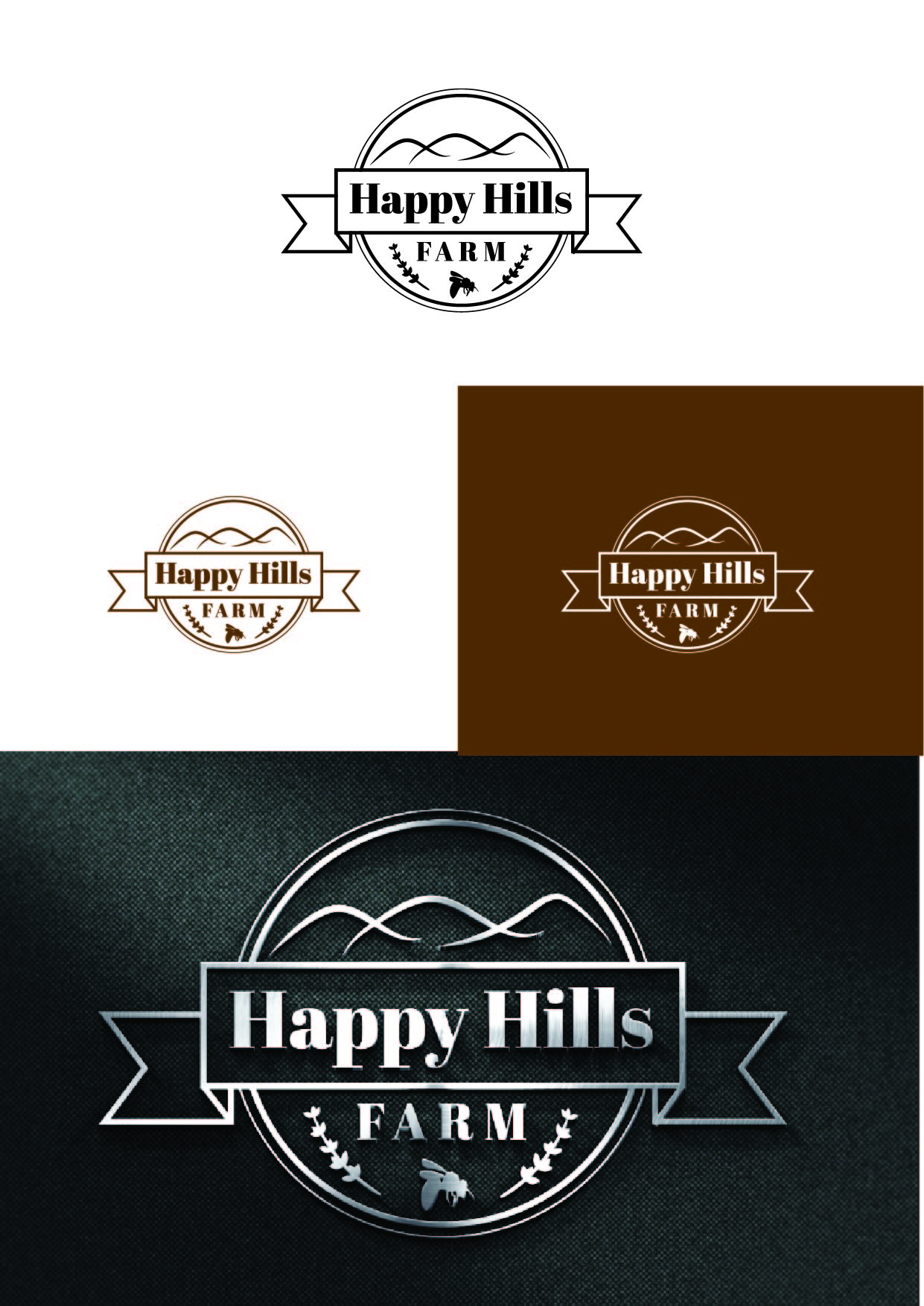 Logo Design by Anton for Happy Hills Farms LLC | Design #29273850