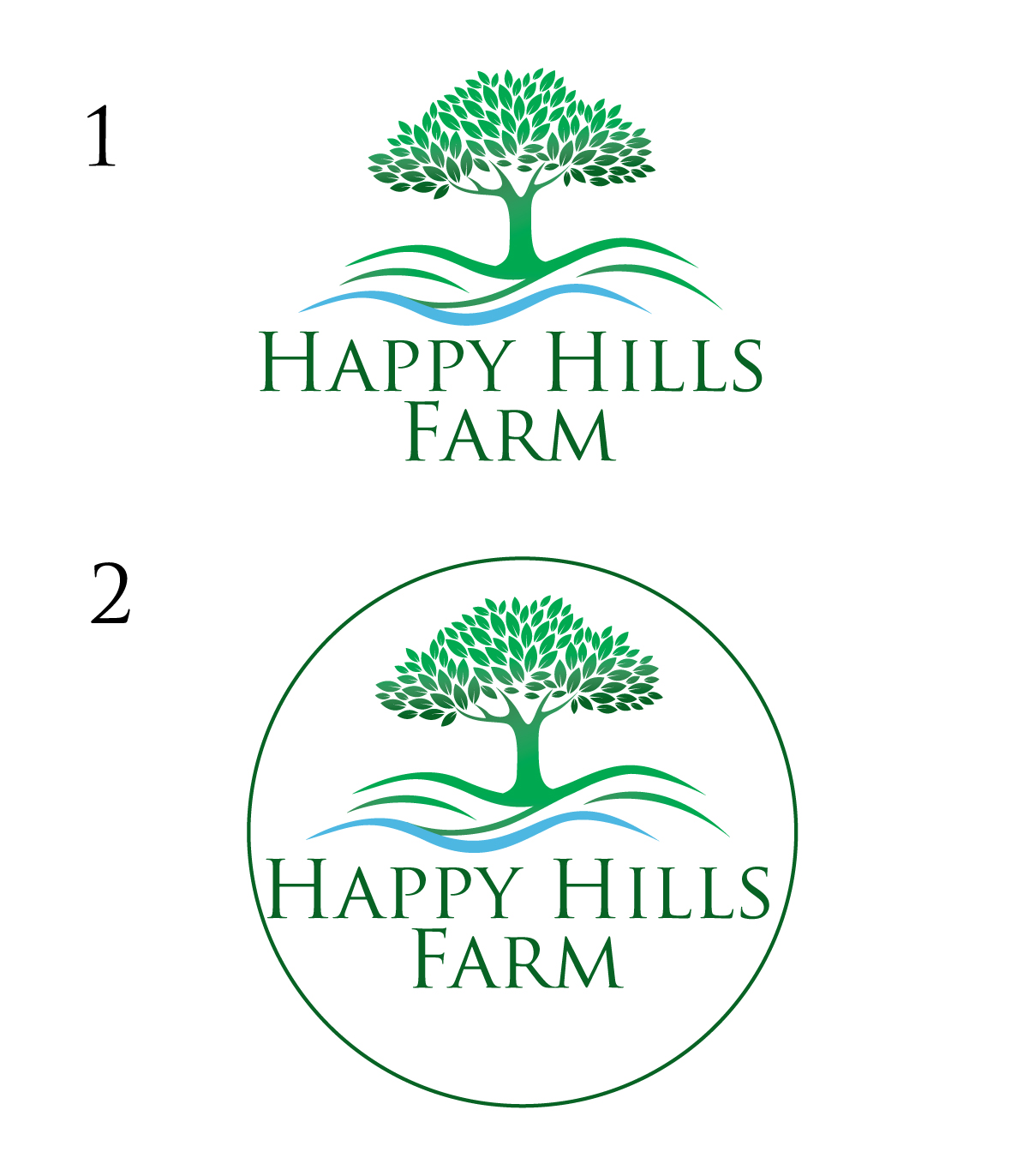 Logo Design by LogoPoko for Happy Hills Farms LLC | Design #29386326