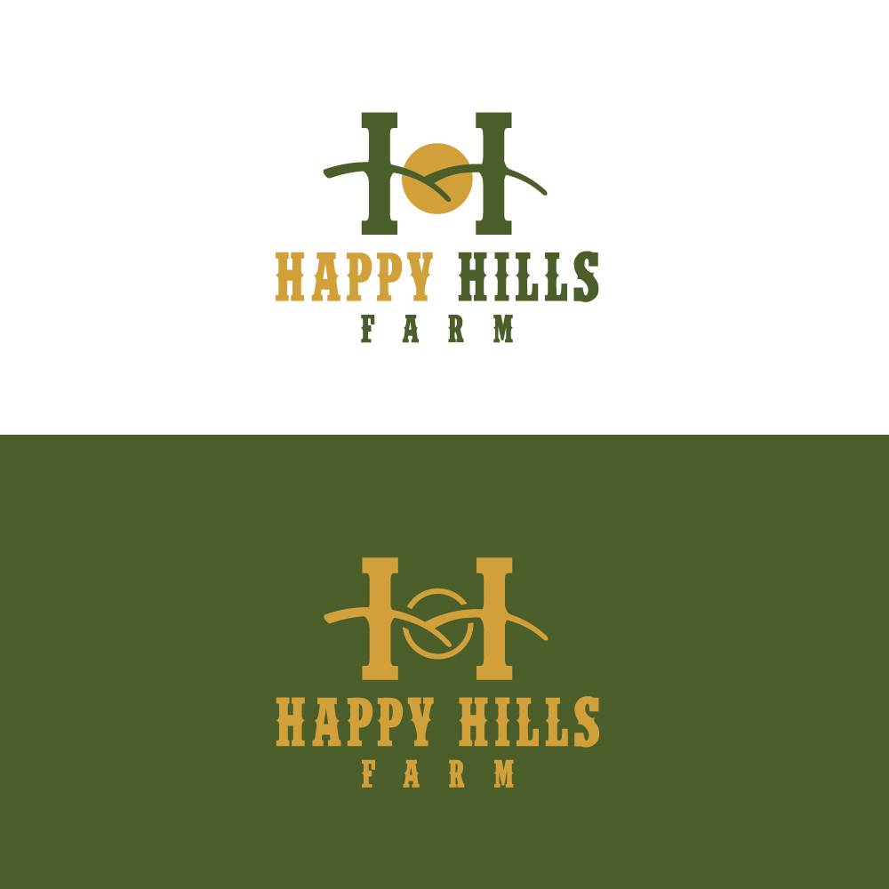 Logo Design by Sujit Banerjee for Happy Hills Farms LLC | Design #29244453
