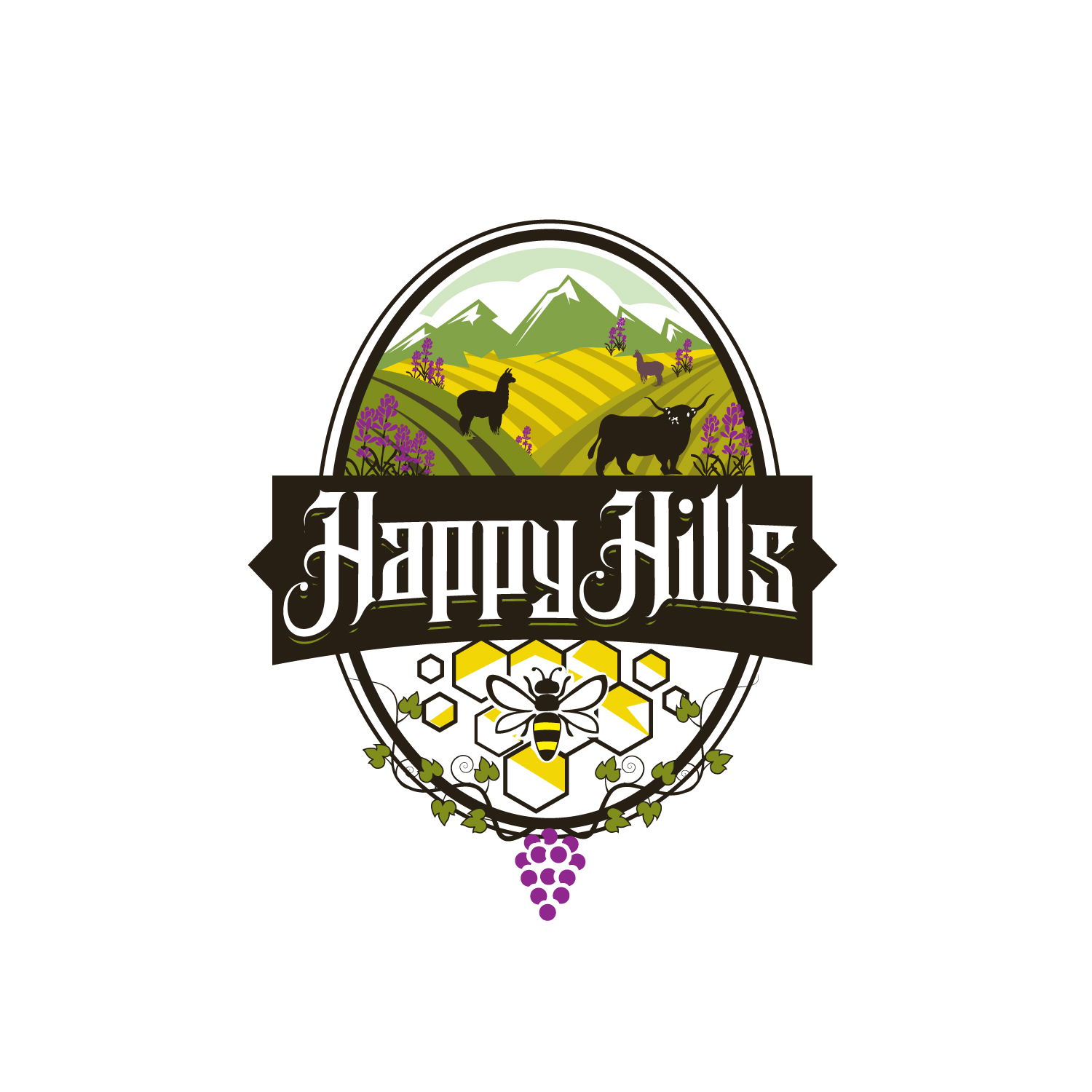 Logo-Design von Dream Logo Design für Happy Hills Farms LLC | Design #29265316