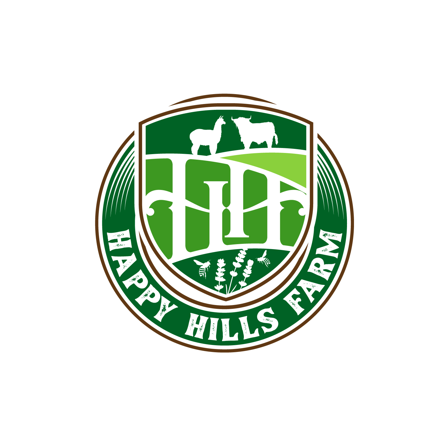 Logo-Design von Dream Logo Design für Happy Hills Farms LLC | Design #29265322