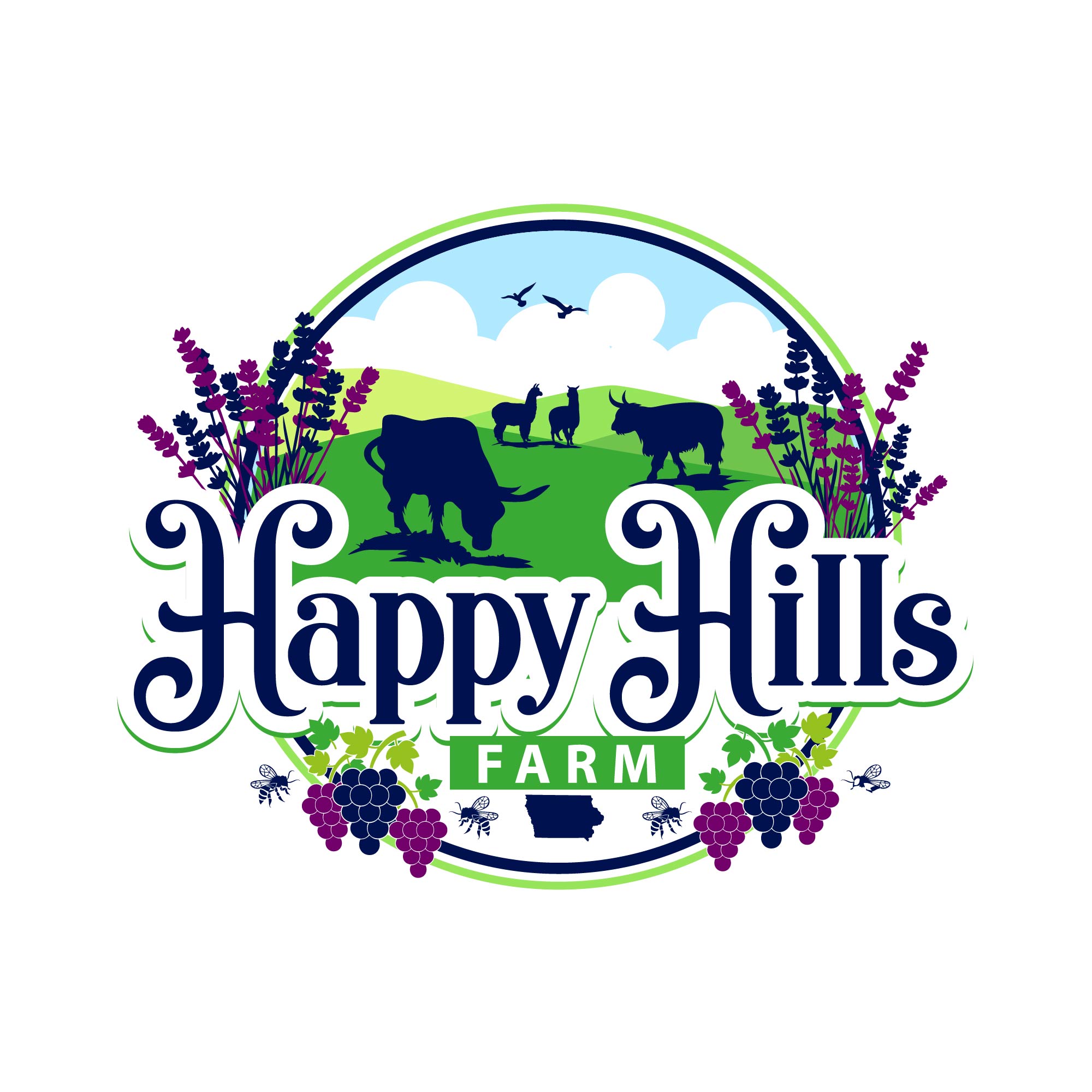Logo-Design von Dream Logo Design für Happy Hills Farms LLC | Design #29287629