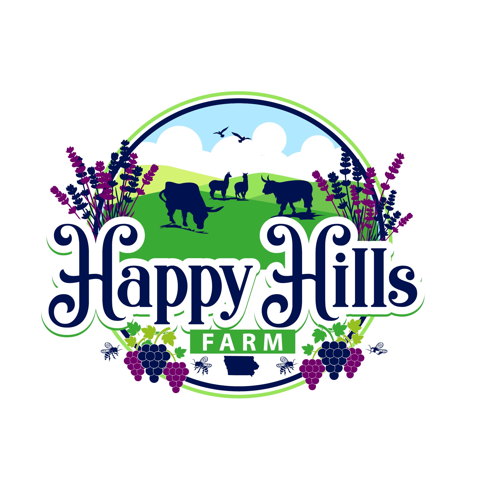 Logo-Design von Dream Logo Design für Happy Hills Farms LLC | Design #29287630