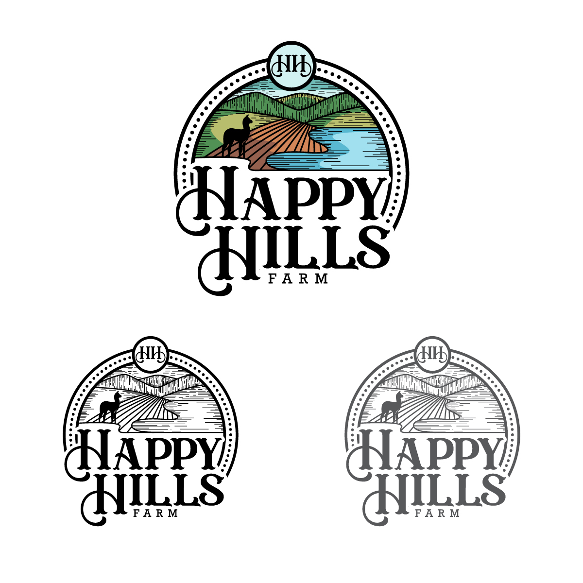 Logo Design by brand maker for Happy Hills Farms LLC | Design #29243197